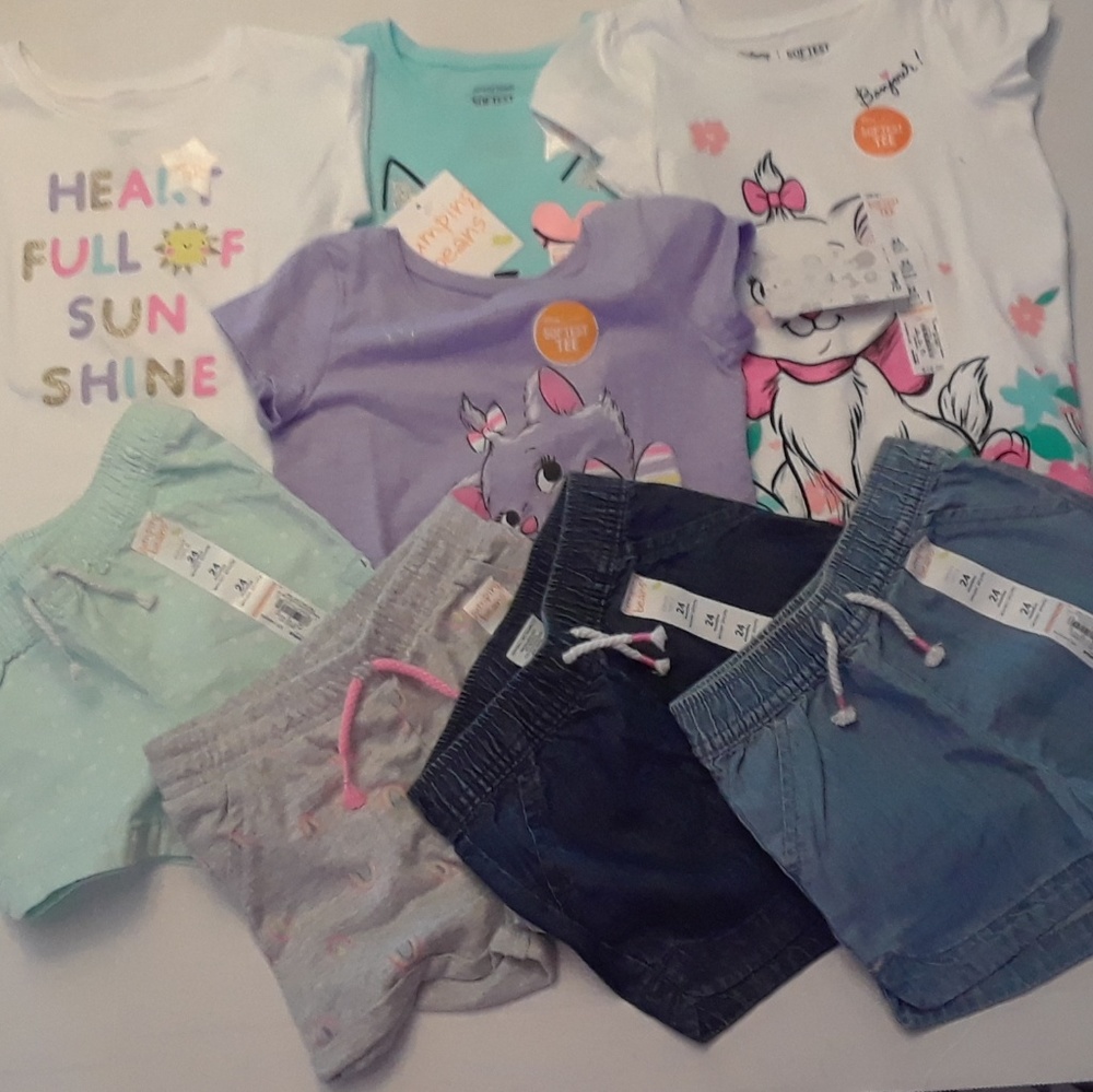 8 Piece Short & Shirt Lot 24 Months jumping bean
